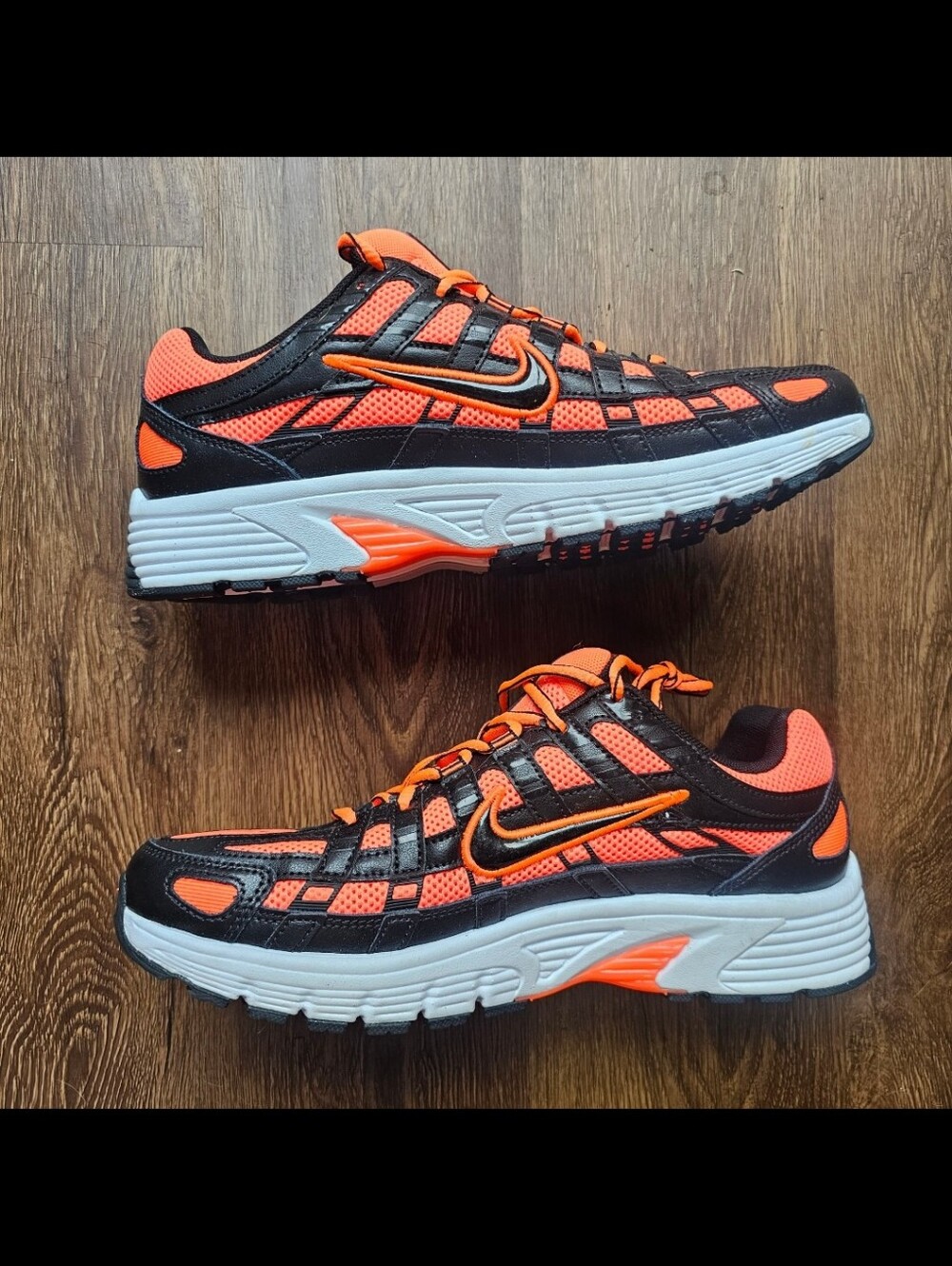 Nike P 6000 Hyper Crimson Mens Size 8.5 White Metallic Silver Black CD6404 80